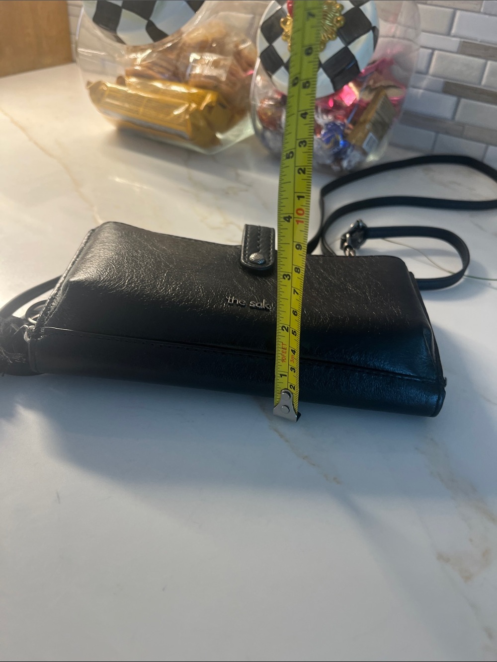 The Sak Black Leather Crossbody Wallet with Tassel and Charm - Picture 8 of 8